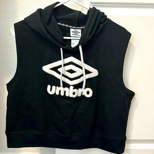 Umbro Logo Sleeveless Crop Sweatshirt 🖤🤍